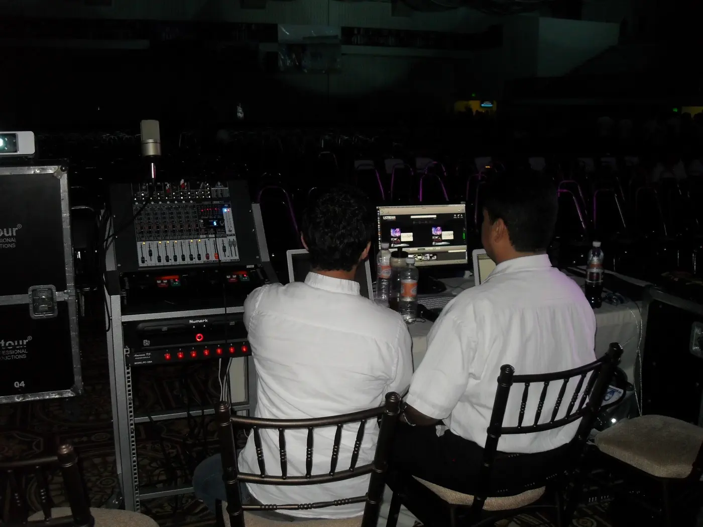Controles de audio para una transmisión en vivo